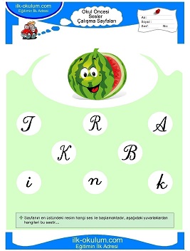 Çocuklar İçin K Sesi Çalışma Sayfaları 